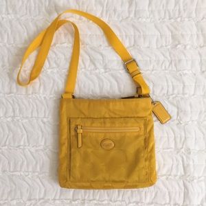COACH Messenger Crossbody Bag Yellow - Gently Used